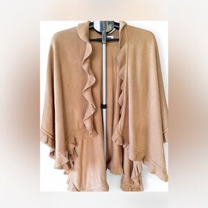 Elegant Tan Ruffle Sweater